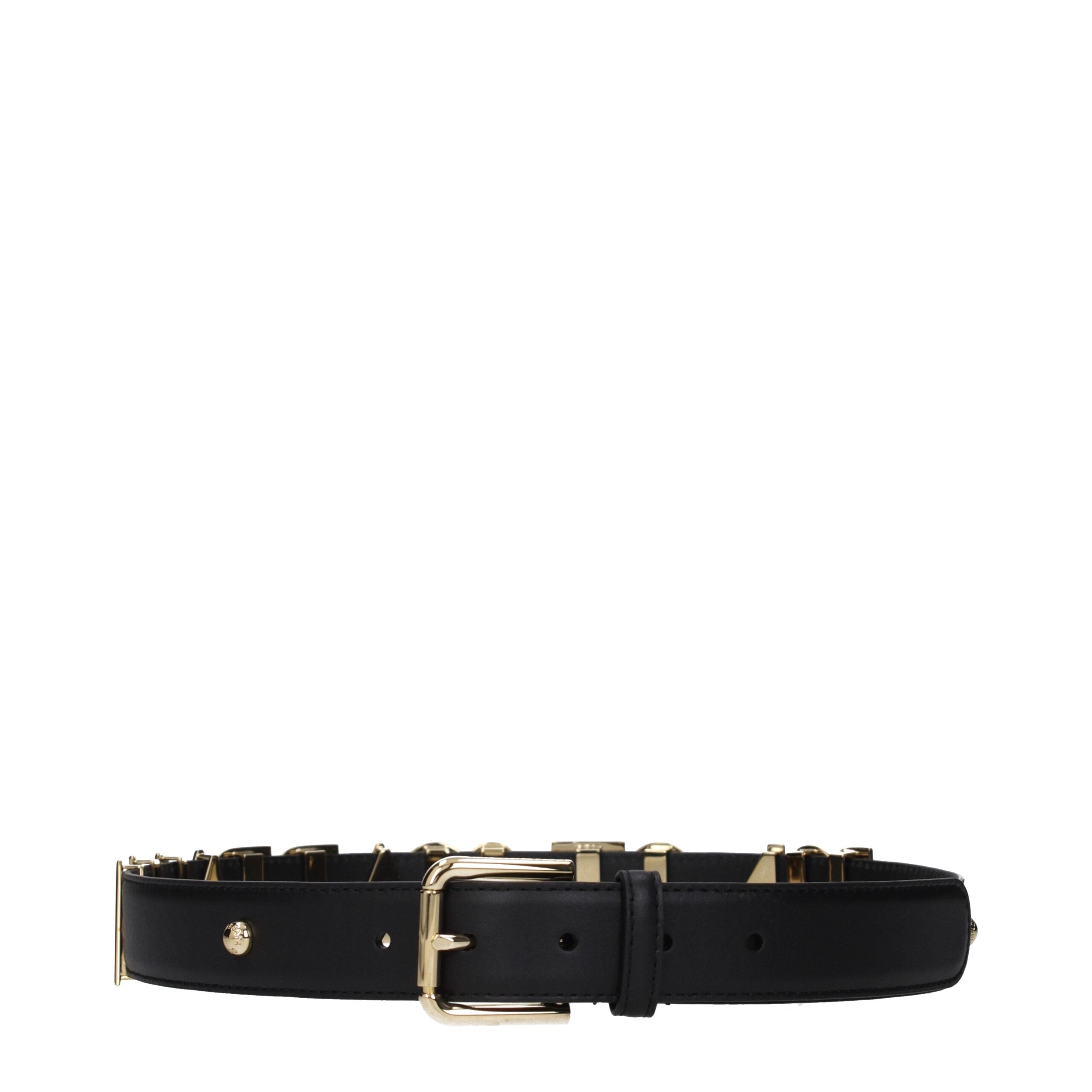 Dolce & Gabbana Black Leather Regular Belt